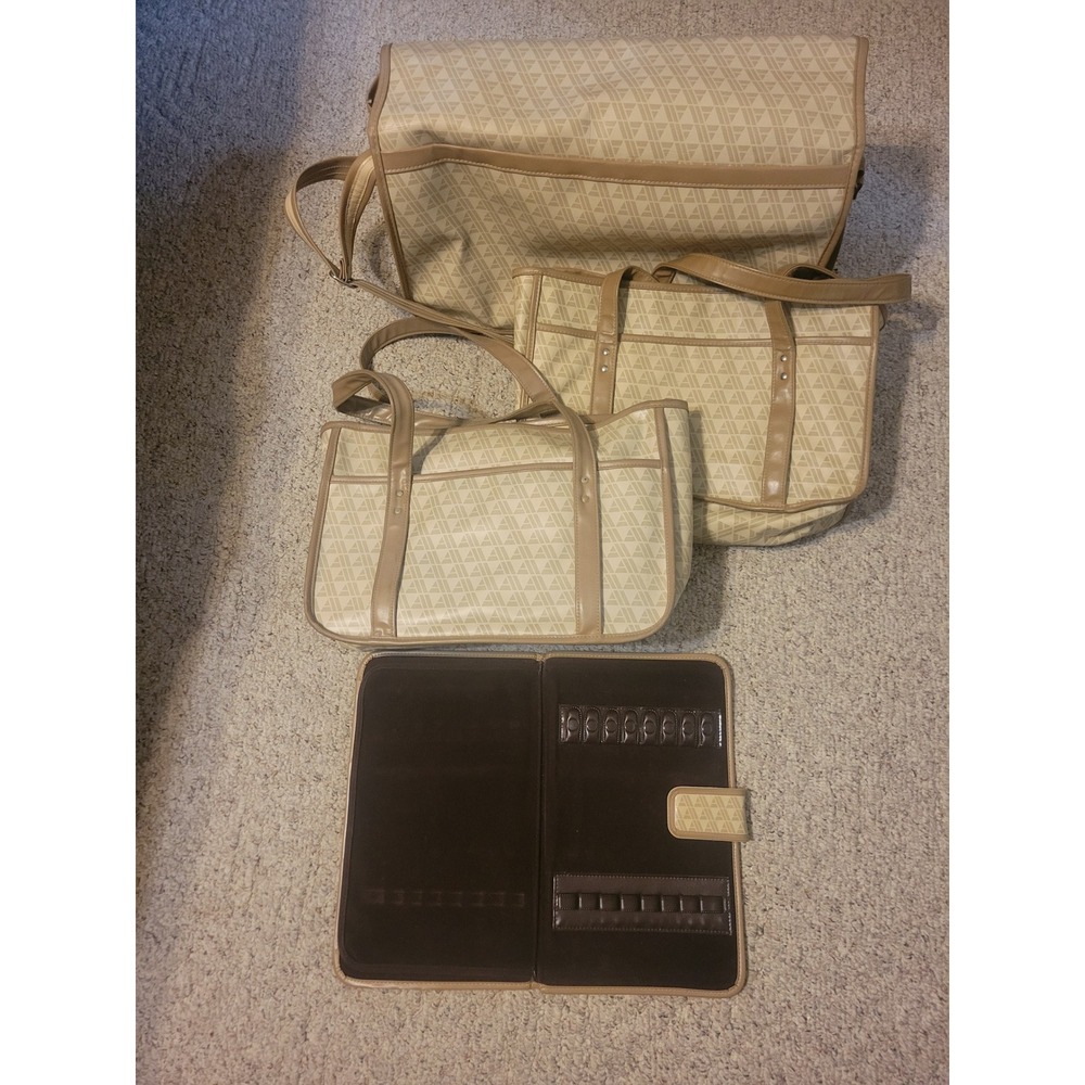 Vintage Avon Representative Sales Satchel Bags Cases Lot of 3 w Sample Holder